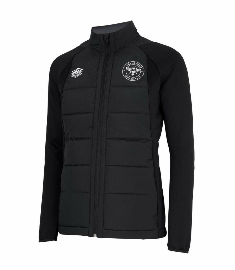 * Pertemba Opening Sales Brentford Fc Mens 22/23 Umbro Thermal Jacket (Black) Utuo613 New