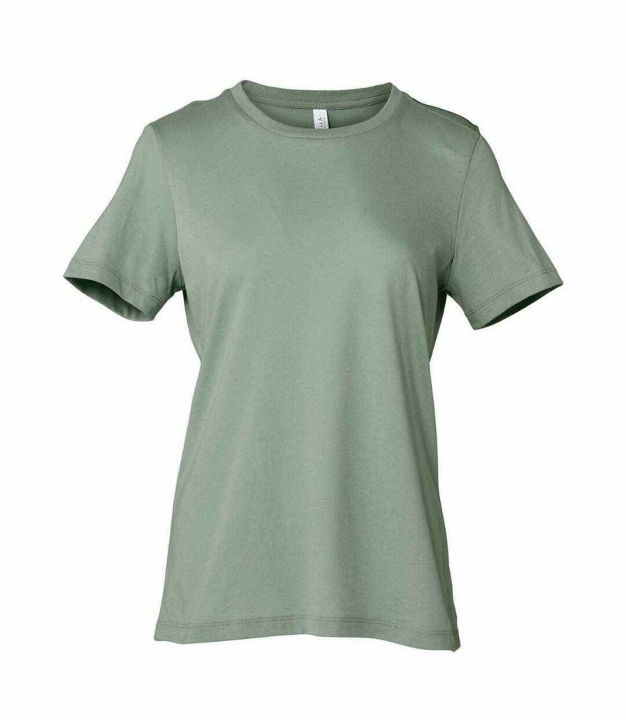 * Pertemba Clearance Bella + Canvas Womens/Ladies Relaxed Jersey T-Shirt (Sage Green) Utpc3876 Online