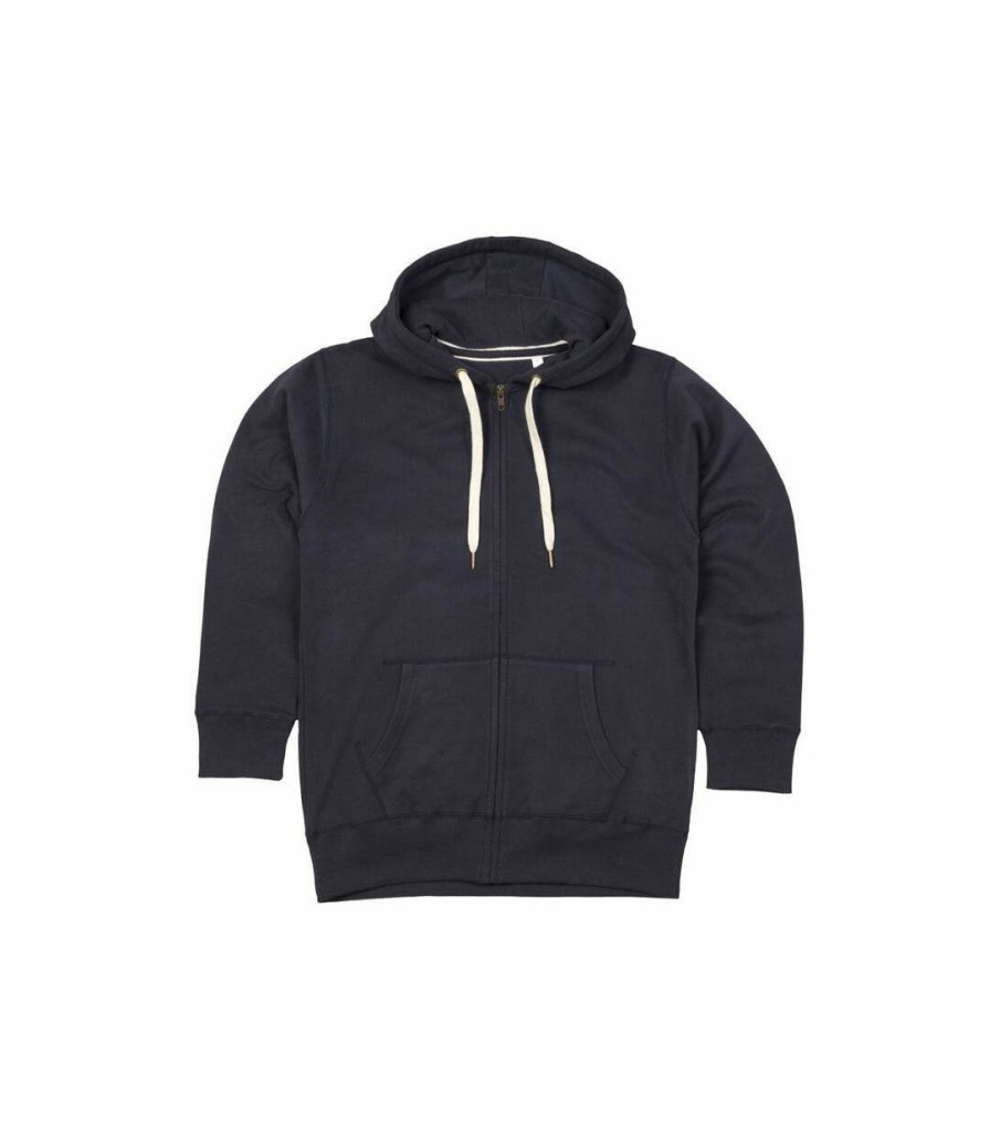 * Pertemba Opening Sales Mantis Mens Superstar Zip Through Hooded Sweat / Hoodie (Dark Navy) Utbc2690 Clearance