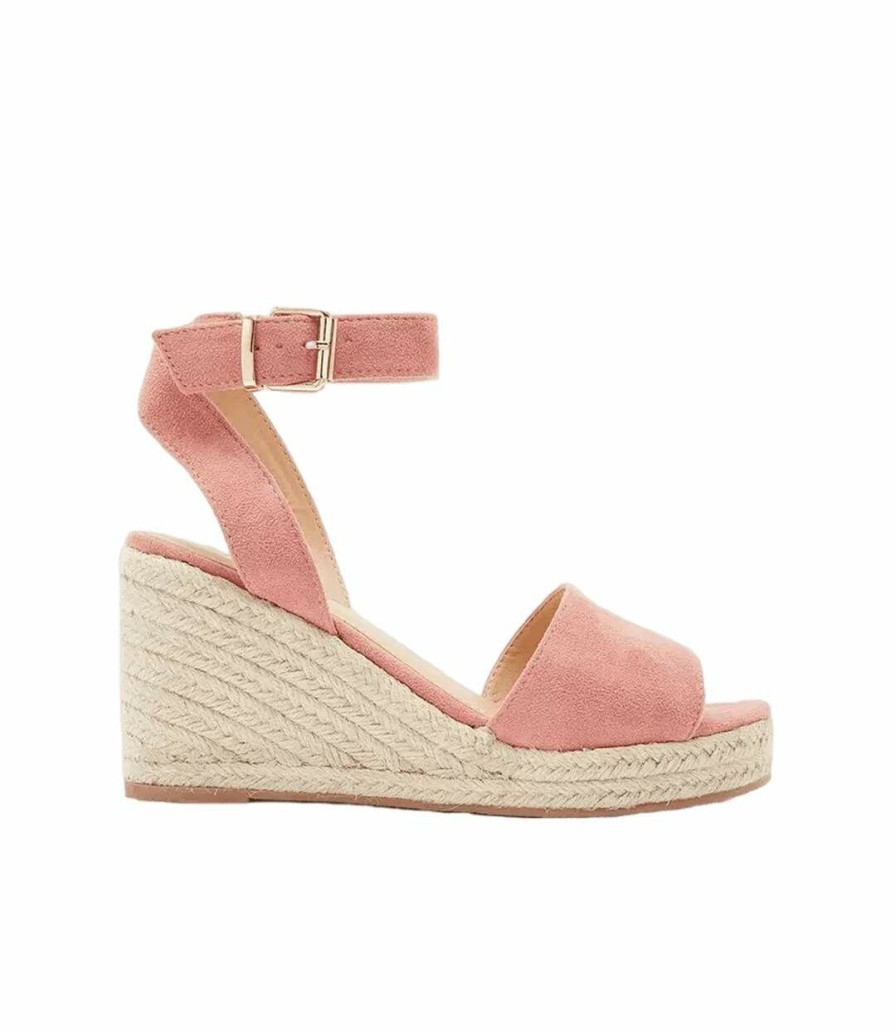 * Pertemba Attractive Faith Womens/Ladies Betsy Wedge Heel Wide Espadrilles (Blush) Utdp1557 Hot