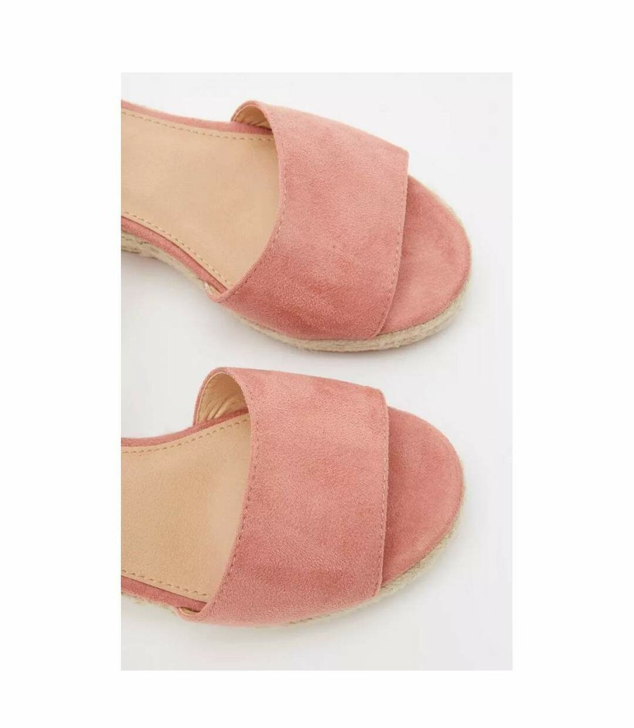 * Pertemba Attractive Faith Womens/Ladies Betsy Wedge Heel Wide Espadrilles (Blush) Utdp1557 Hot