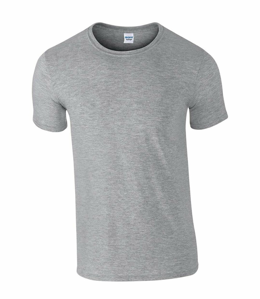 * Pertemba Online Gildan Mens Short Sleeve Soft-Style T-Shirt (Rs Sports Grey) Utrw3659 Wholesale