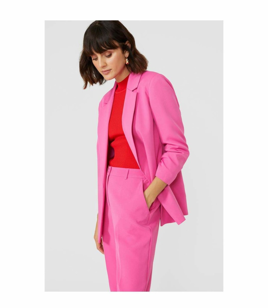 * Pertemba Good Quality Principles Womens/Ladies Ruched Tailored Blazer (Candy Pink) Utdh2338 Online