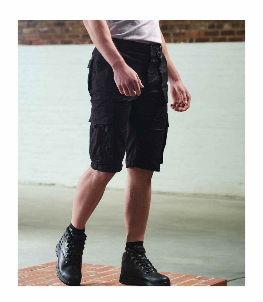 * Pertemba Top Selling Regatta Mens Pro Utility Cargo Shorts (Black) Utpc4936 Online