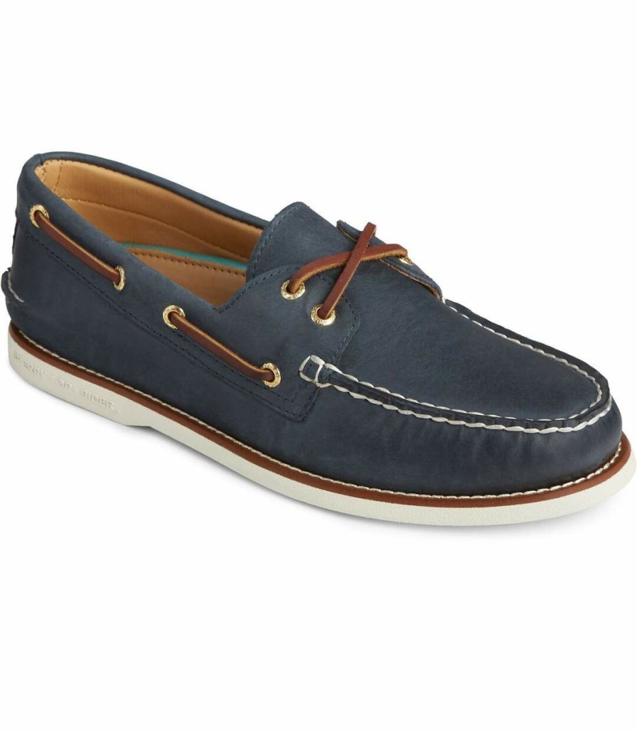 * Pertemba New Arrivals Sperry Mens Gold Cup Authentic Original Leather Boat Shoes (Navy) Utfs7554 Wholesale