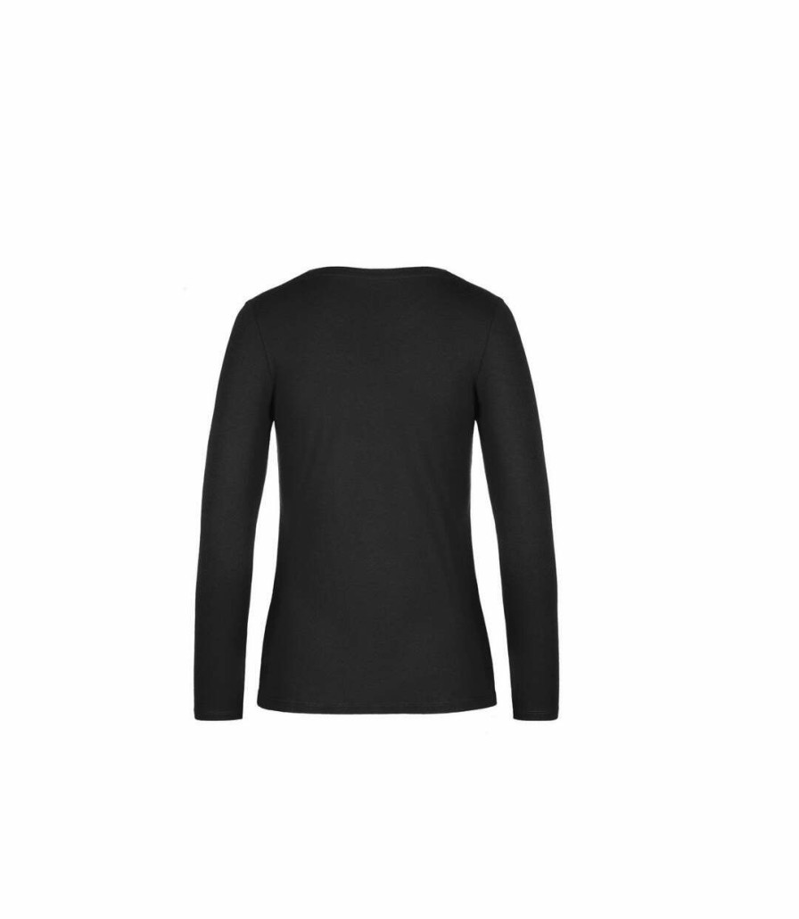 * Pertemba Attractive B&C Womens/Ladies E190 Lsl Top (Black) Utbc4583 Clearance