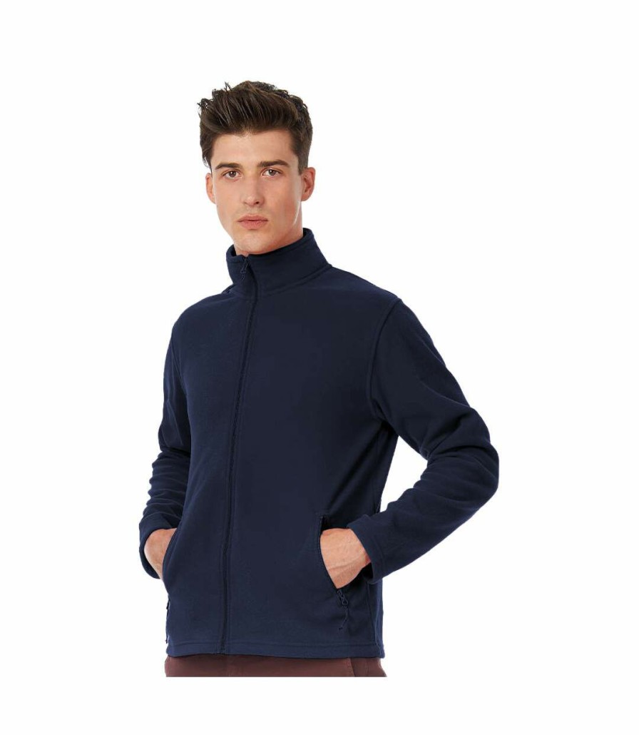 * Pertemba Good Quality B&C Collection Mens Id 501 Microfleece Jacket (Navy) Utrw3527 Hot