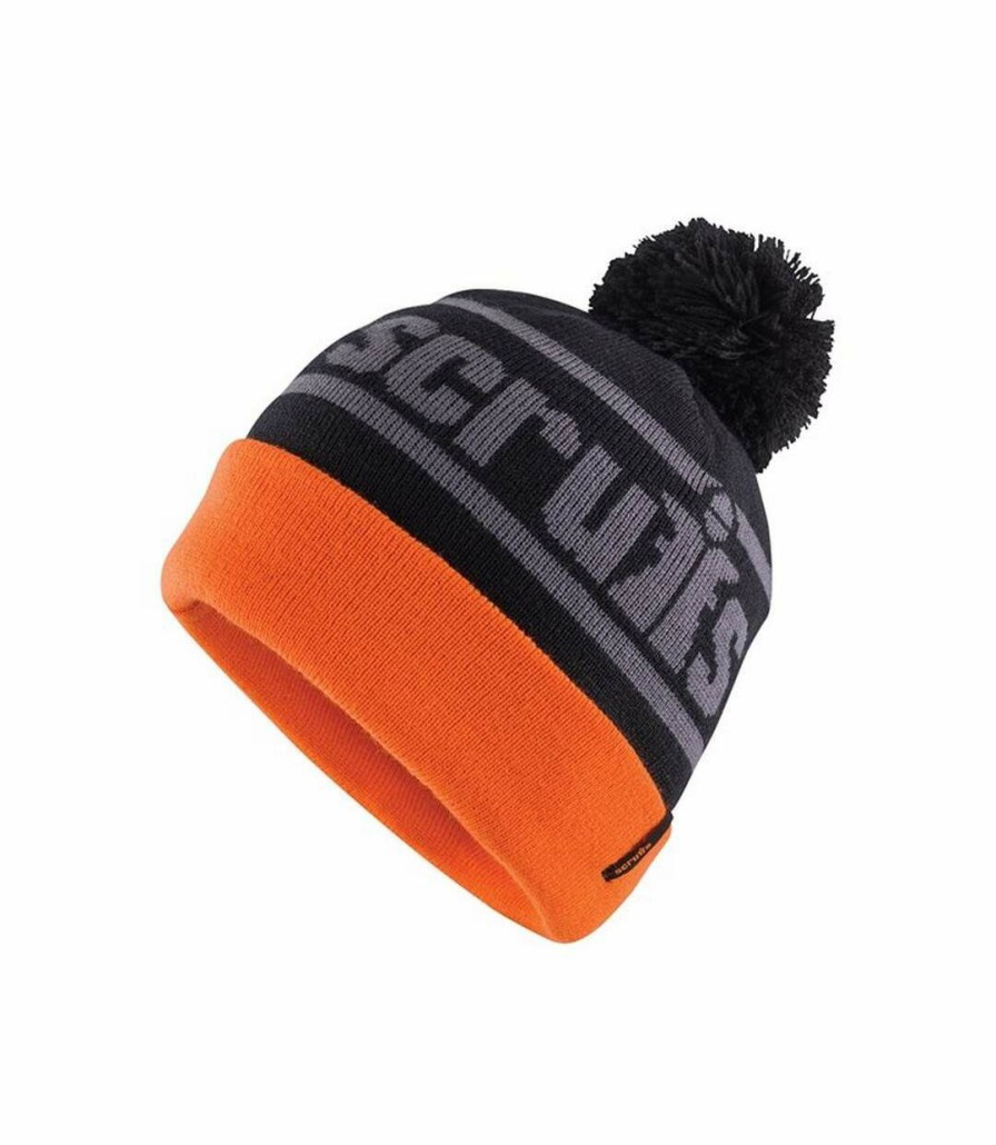 * Pertemba Latest Fashion Scruffs Mens Trade Bobble Beanie (Black/Orange) Utrw8730 Wholesale