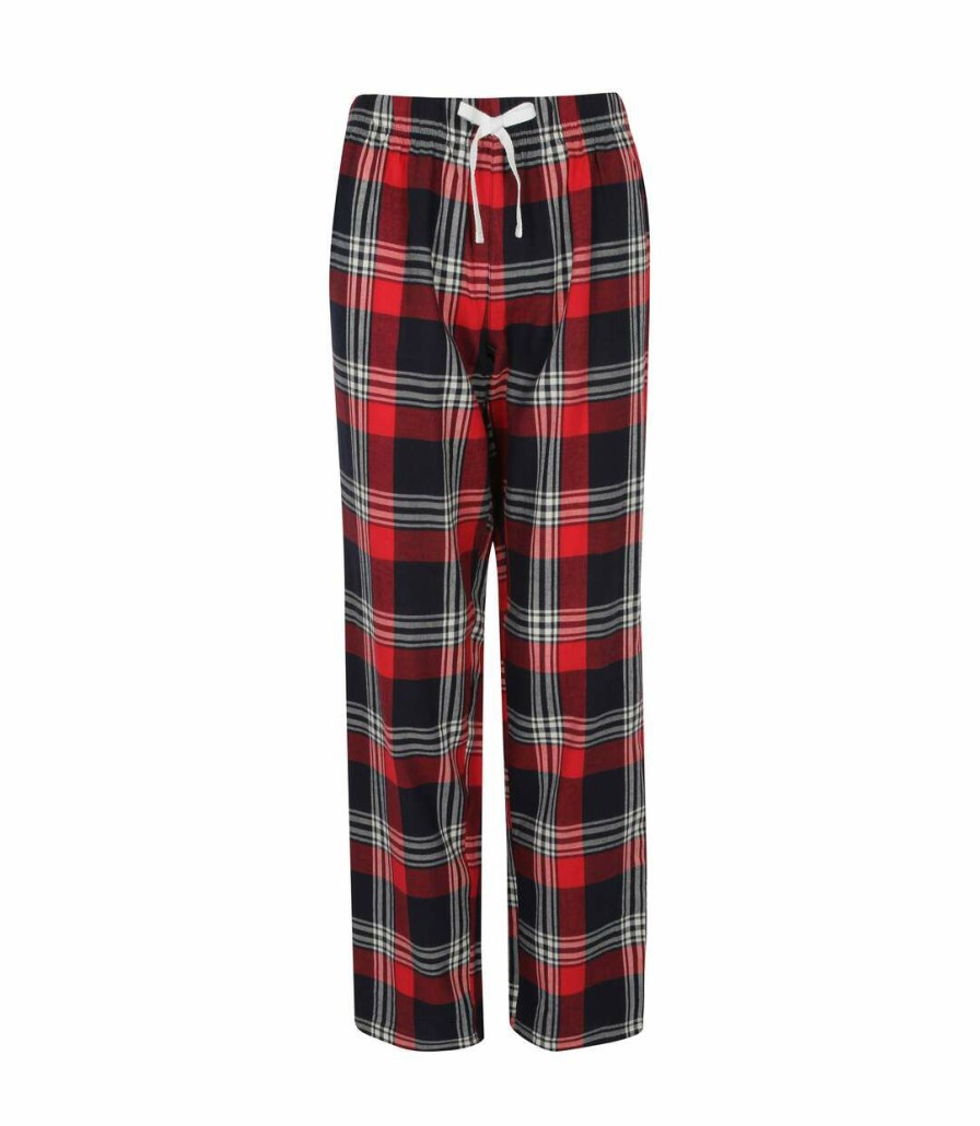 * Pertemba Sale Online Sf Womens/Ladies Tartan Lounge Pants (Red/Navy) Utpc3383 Hot