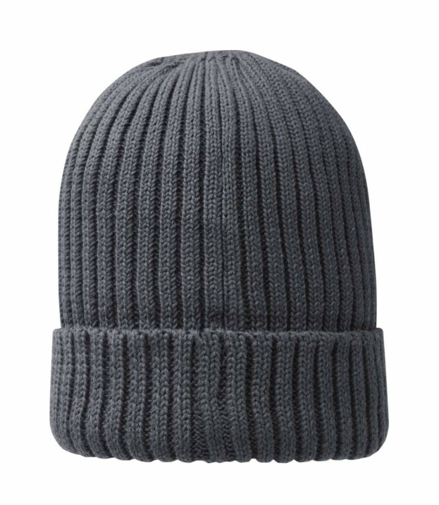 * Pertemba Attractive Elevate Uni Adult Ives Organic Cotton Beanie (Storm Grey) Utpf3606 Wholesale