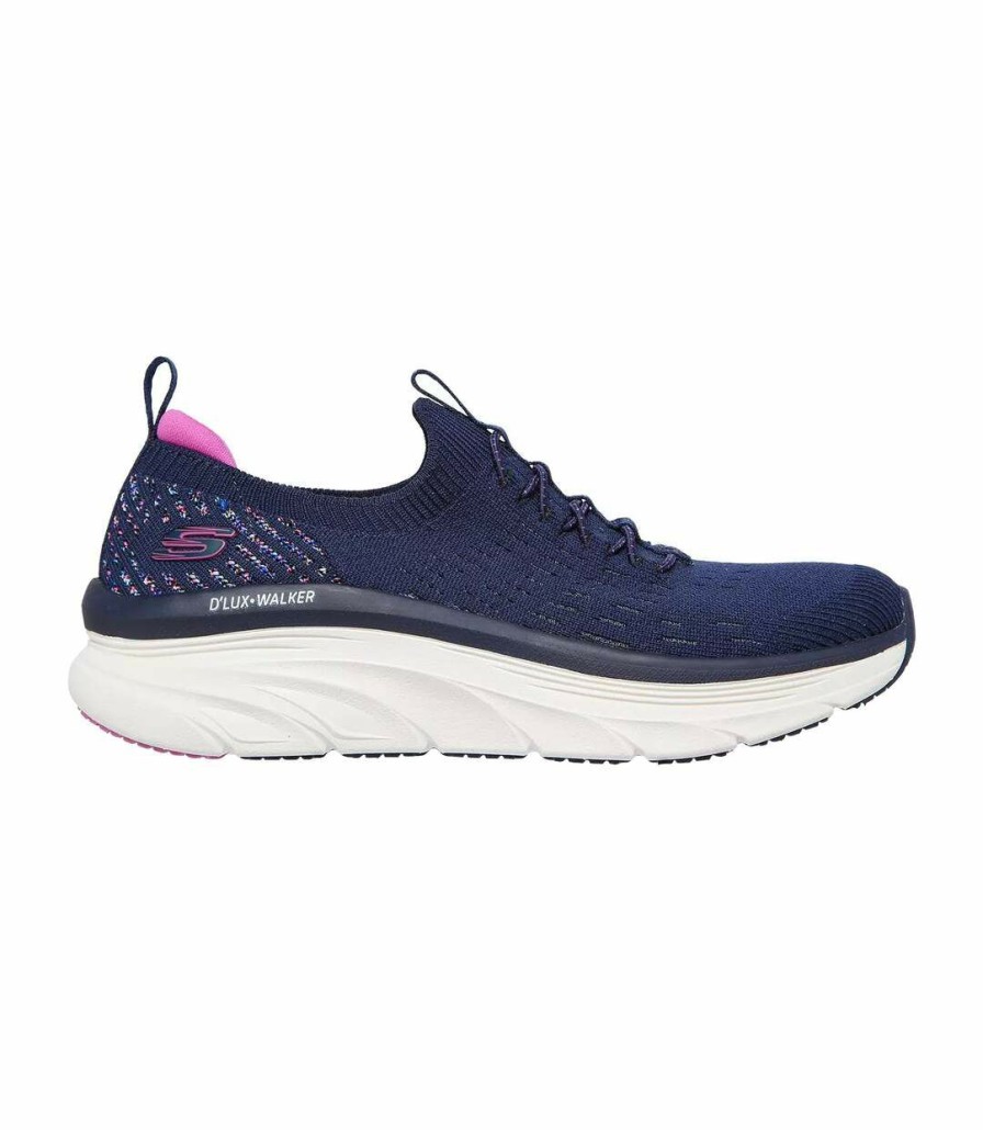 * Pertemba New Arrivals Skechers Womens/Ladies D Lux Walker Sneakers (Navy/Purple) Utfs8236 Online