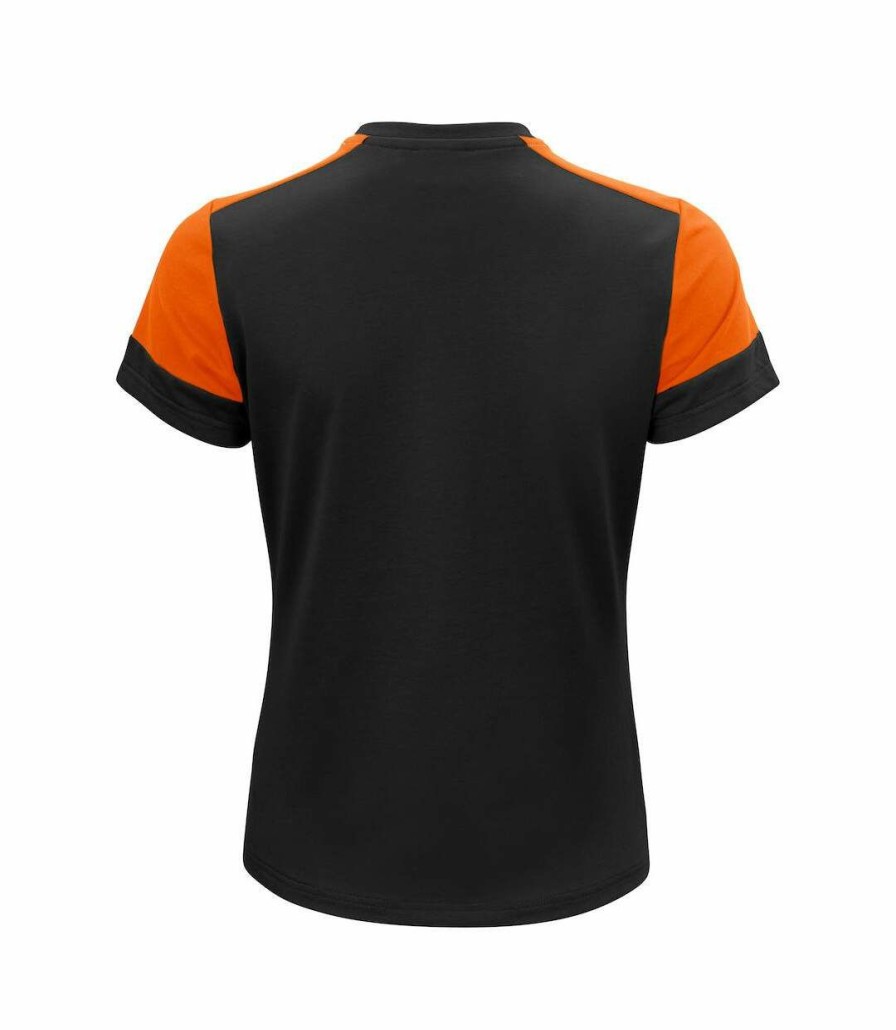 * Pertemba Sale Online Printer Prime Womens/Ladies T-Shirt (Black/Orange) Utub744 Clearance