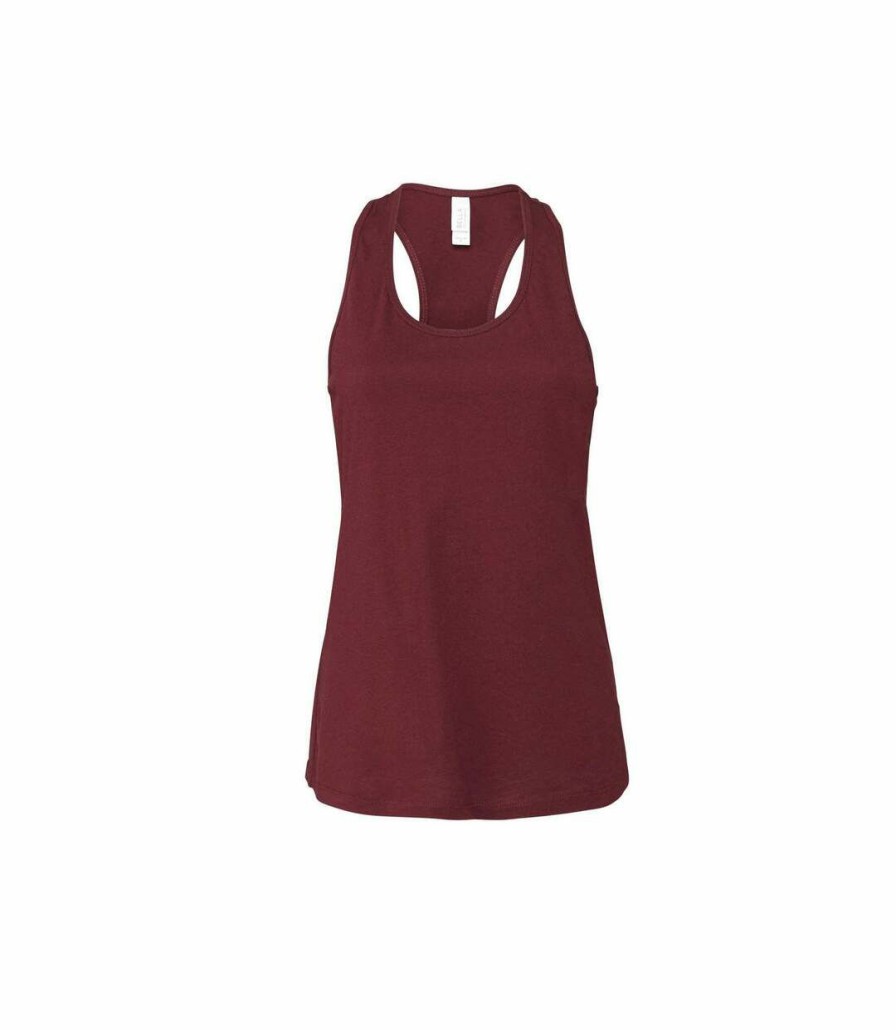 * Pertemba Classical Bella + Canvas Womens/Ladies Jersey Racerback Tank Top (Maroon) Utrw8595 Clearance