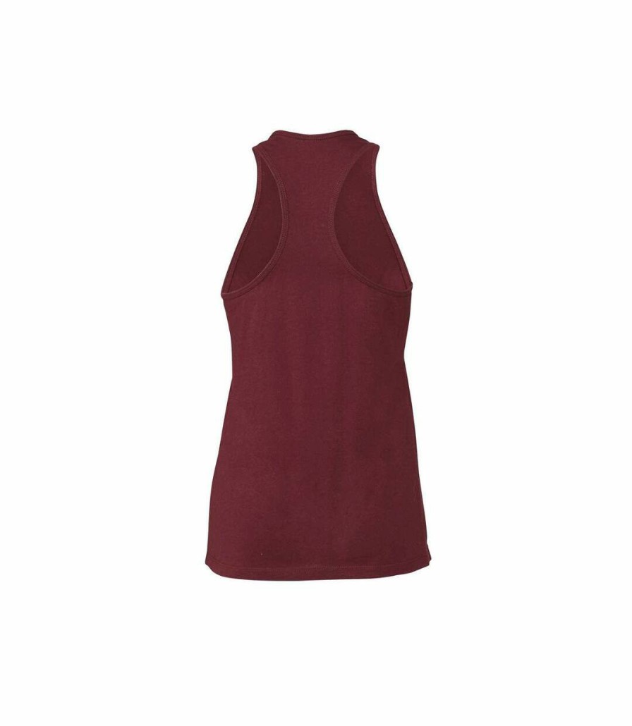 * Pertemba Classical Bella + Canvas Womens/Ladies Jersey Racerback Tank Top (Maroon) Utrw8595 Clearance