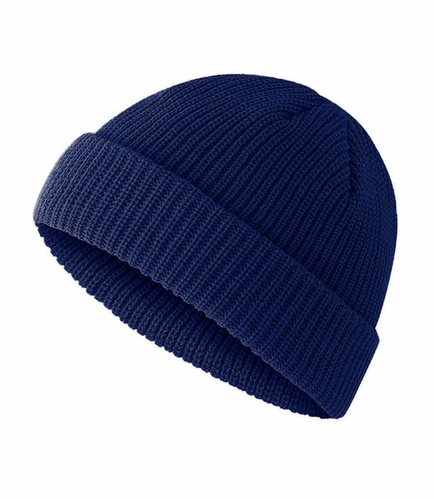 * Pertemba Quick Delivery Beechfield Fisherman Mini Recycled Beanie (Oxford Navy) Utbc5003 Clearance