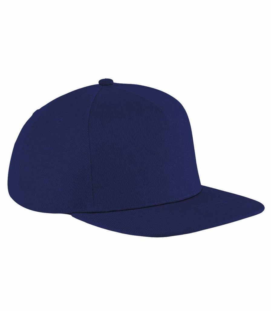 * Pertemba Top Selling Beechfield Uni Original Flat Peak Snapback Cap (French Navy/French Navy) Utrw262 Best