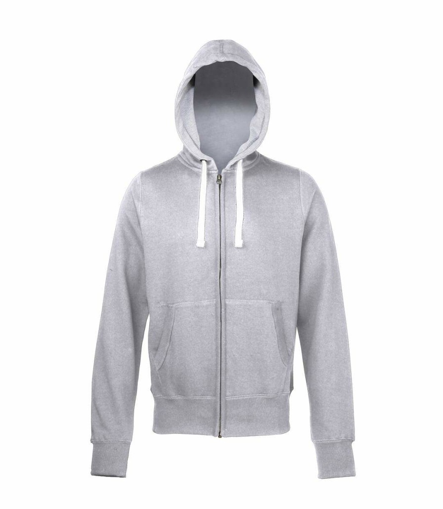 * Pertemba Opening Sales Awdis Chunky Premium Heavyweight Hooded Sweatshirt / Hoodie / Zoodie (Heather Grey) Utrw181 Wholesale