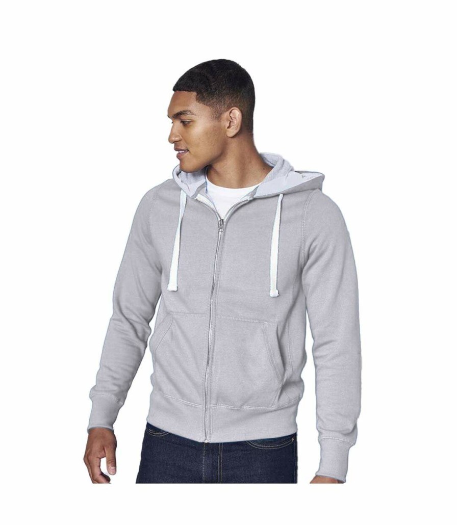 * Pertemba Opening Sales Awdis Chunky Premium Heavyweight Hooded Sweatshirt / Hoodie / Zoodie (Heather Grey) Utrw181 Wholesale