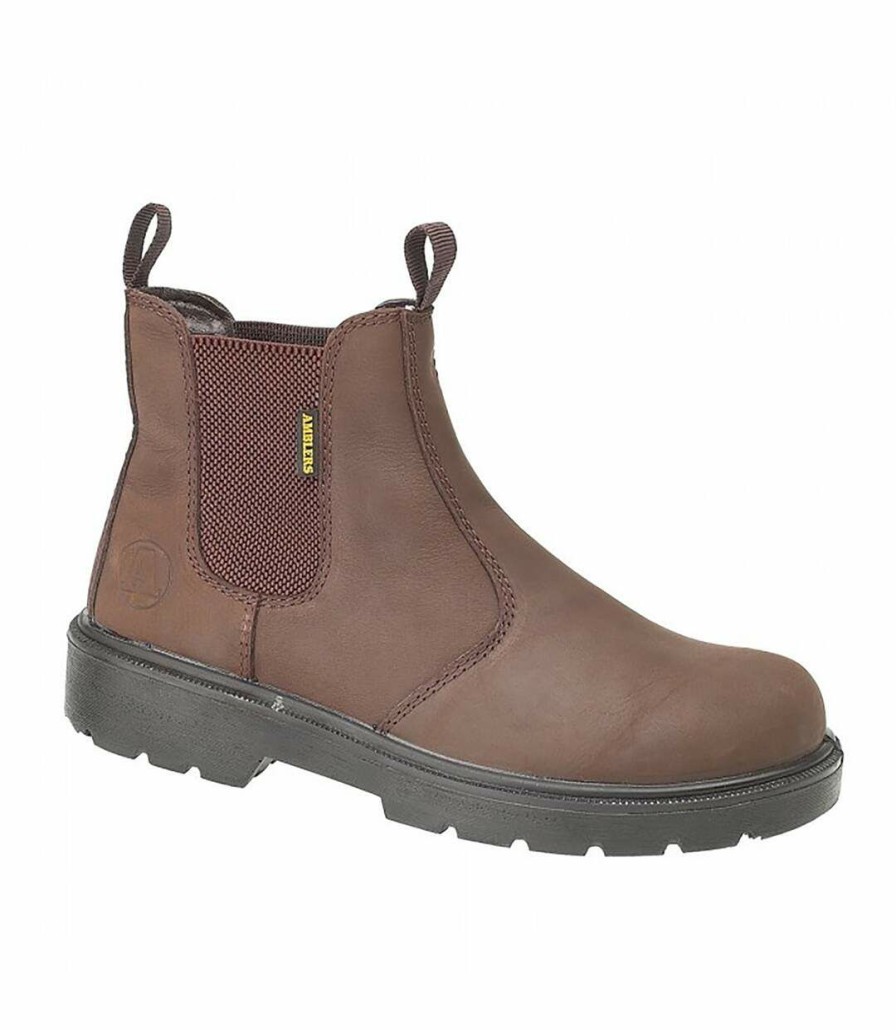 * Pertemba Good Quality Amblers Steel Boot / Womens Ladies Boots (Brown) Utfs851 New