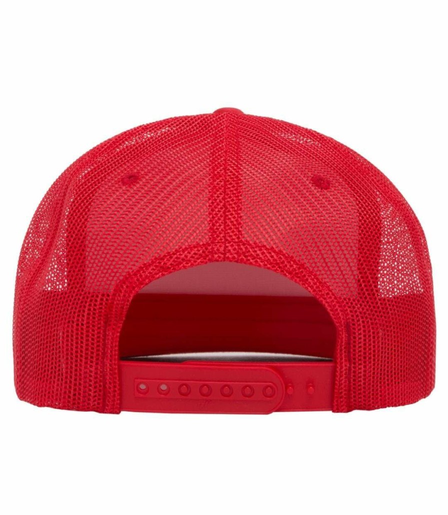 * Pertemba New Flexfit By Yupoong Foam Trucker Cap With White Front (Red/White/Red) Utrw7571 Best