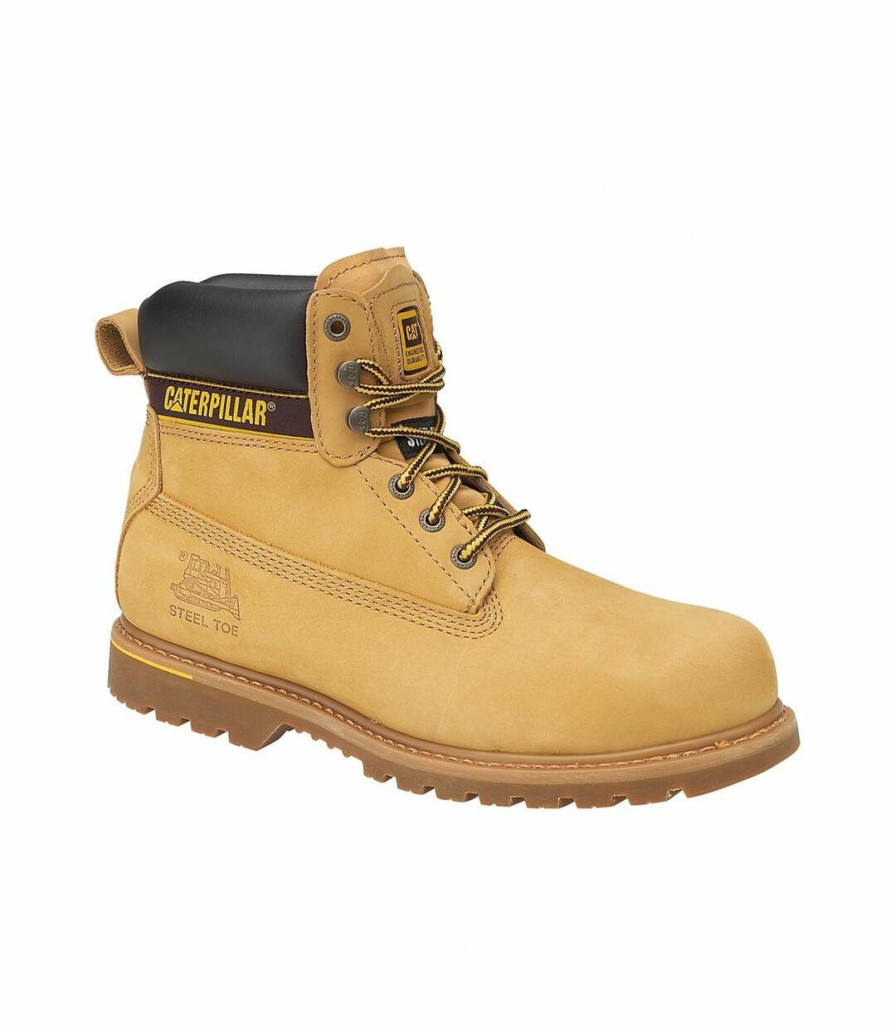 * Pertemba Classical Caterpillar Holton Sb Safety Boot / Mens Boots / Boots Safety (Honey) Utfs923 Clearance