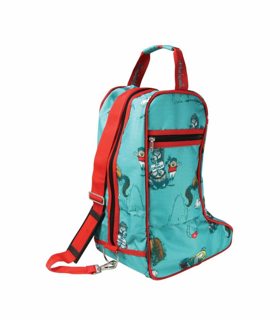 * Pertemba Top Selling Hy Thelwell Collection The Greatest Boot Bag (Turquoise/Red) (One Size) Utbz4628 Hot