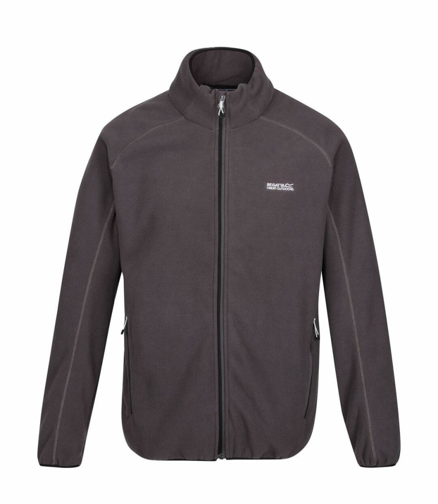 * Pertemba Hot Selling Regatta Mens Hadfield Full Zip Fleece Jacket (Dark Grey) Utrg7256 Clearance