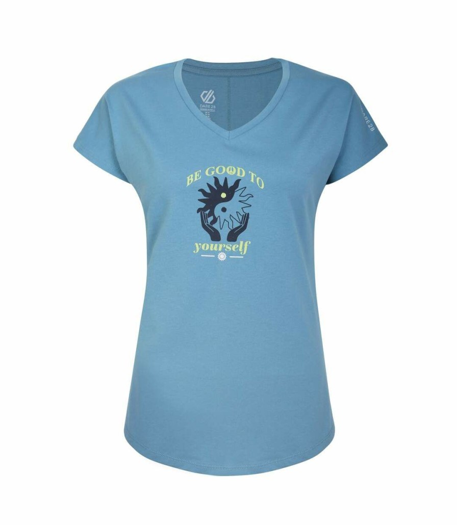 * Pertemba Clearance Dare 2B Womens/Ladies Finite Graphic Print T-Shirt (Niagra Blue) Utrg8674 Online