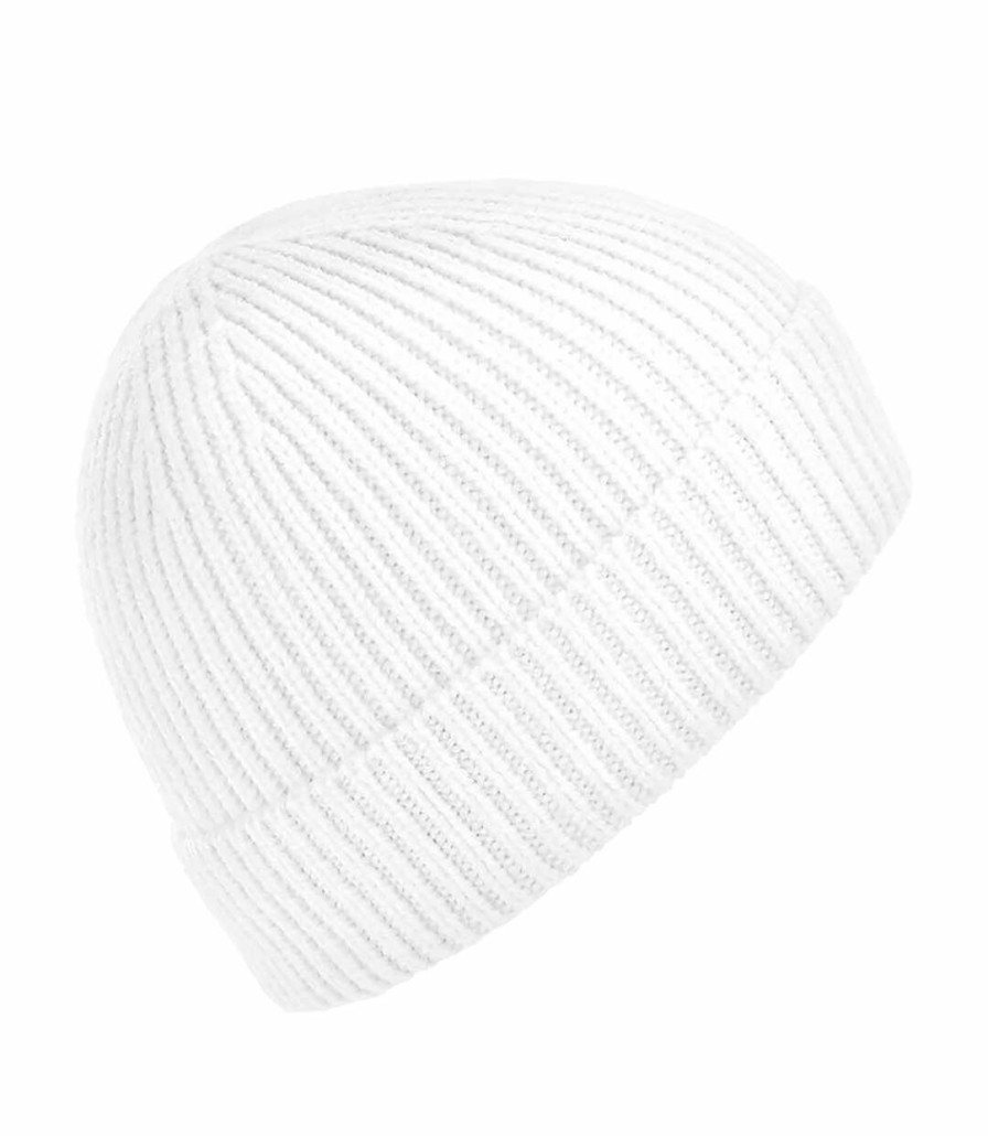 * Pertemba Cheap Beechfield Engineered Knit Ribbed Beanie (White) Utpc3939 Wholesale