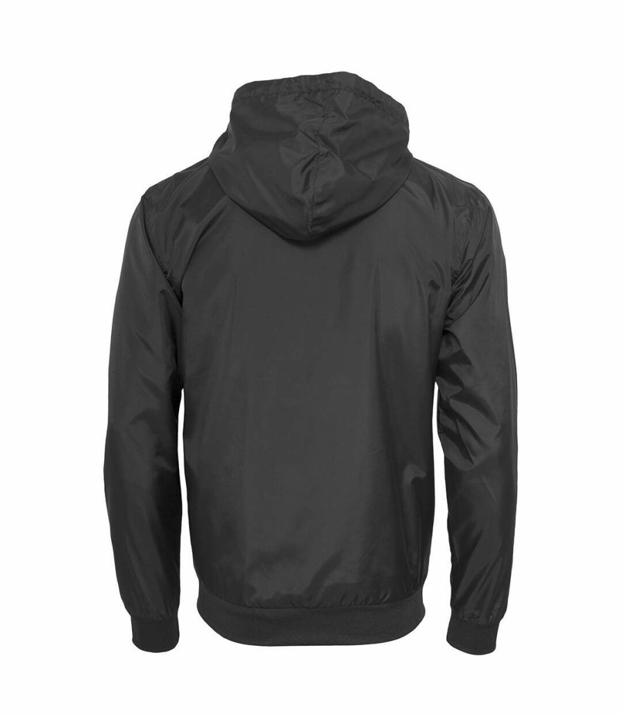 * Pertemba Crazy Deals Build Your Brand Mens Zip Up Wind Runner Jacket (Black/Red) Utrw5676 Online