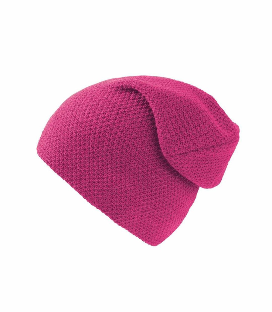 * Pertemba Best-Selling Atlantis Snobby Waffle Knit Beanie (Fuchsia) Utab218 Online