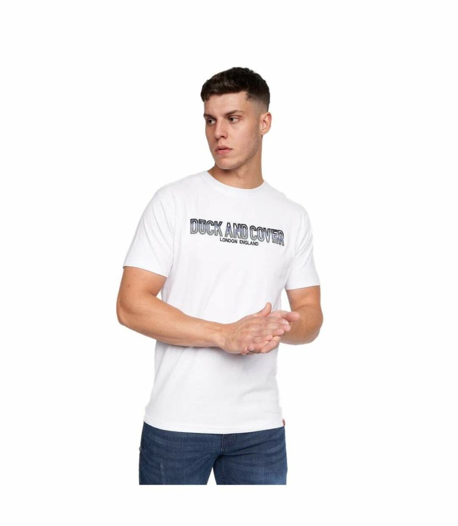 * Pertemba New Duck And Cover Mens Gremter T-Shirt (White) Utbg192 Online