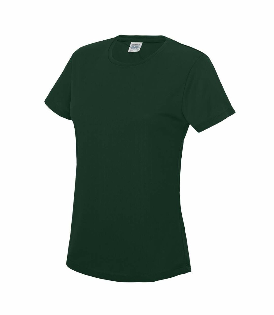 * Pertemba Clearance Awdis Just Cool Womens/Ladies Sports Plain T-Shirt (Bottle Green) Utrw686 Clearance