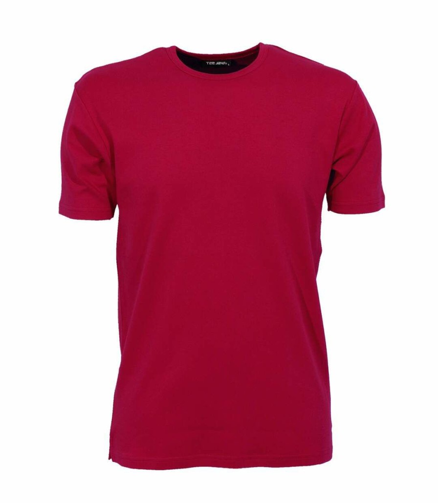 * Pertemba Classical Tee Jays Mens Interlock Short Sleeve T-Shirt (Red) Utbc3311 Clearance