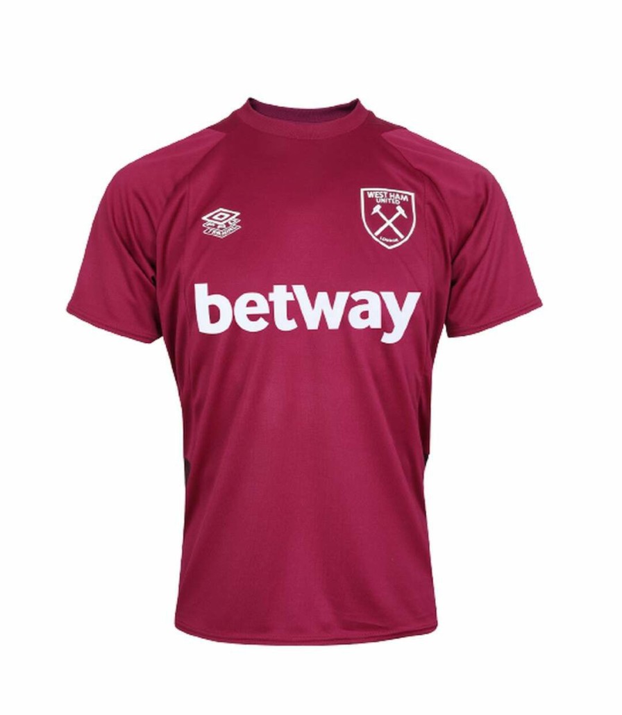 * Pertemba Sale Online West Ham United Fc Mens 22/23 Umbro Training Jersey (Red Plum/Pink Yarrow) Utuo911 Hot