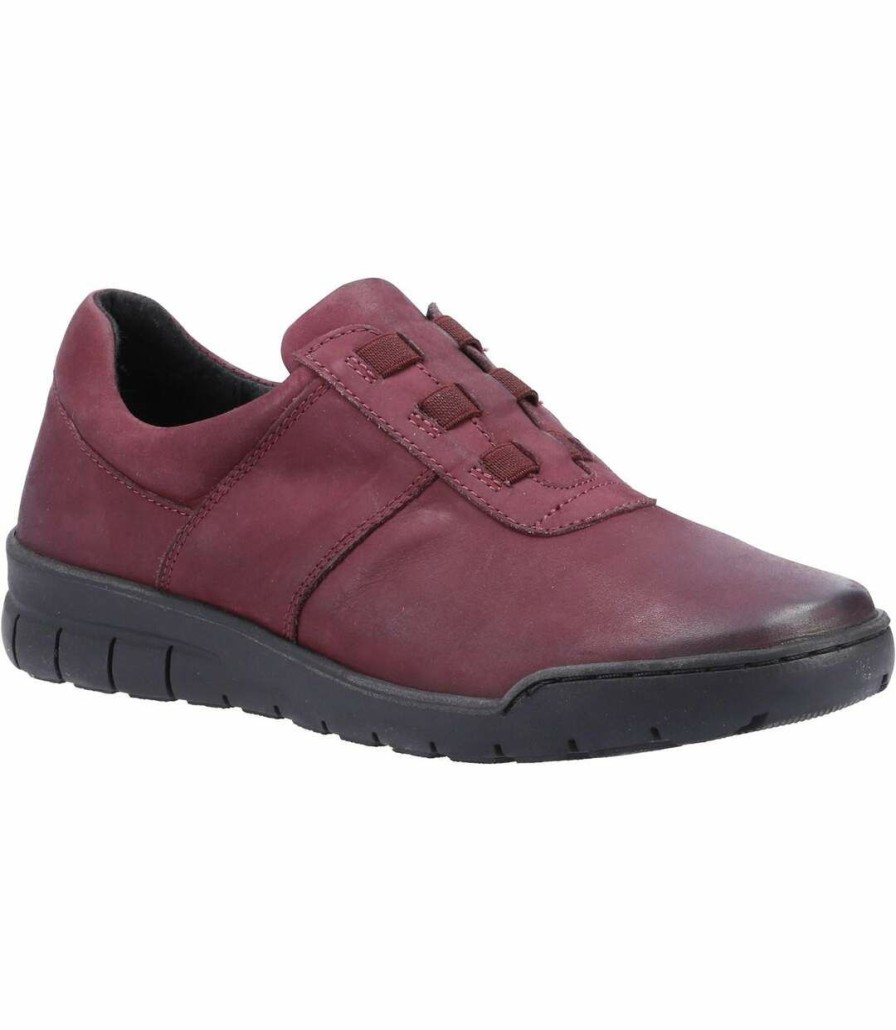 * Pertemba Best-Selling Fleet & Foster Womens/Ladies Cristianos Leather Sneakers (Bordo) Utfs8203 New