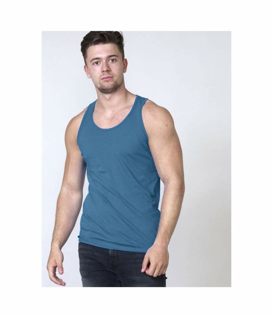 * Pertemba New Duke Mens Fabio-2 Muscle Vest (Teal) Utdc168 Best