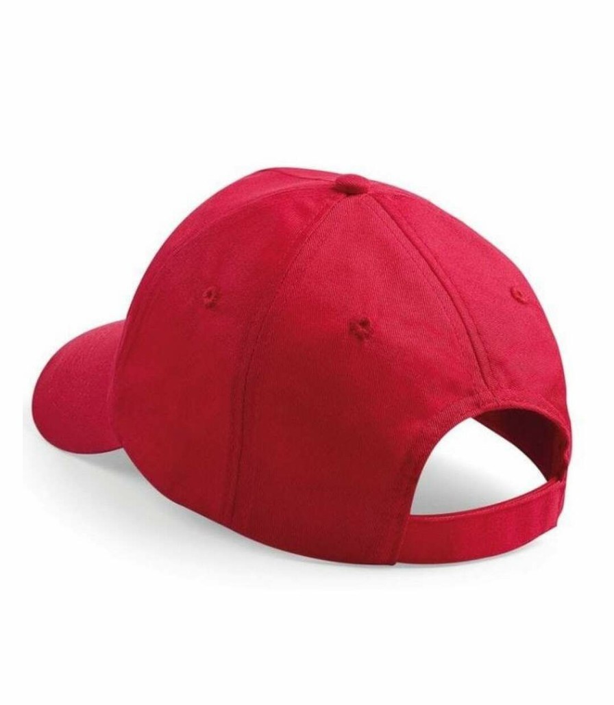 * Pertemba Original Beechfield Uni Plain Original 5 Panel Baseball Cap (Classic Red) Utpc2097 Clearance