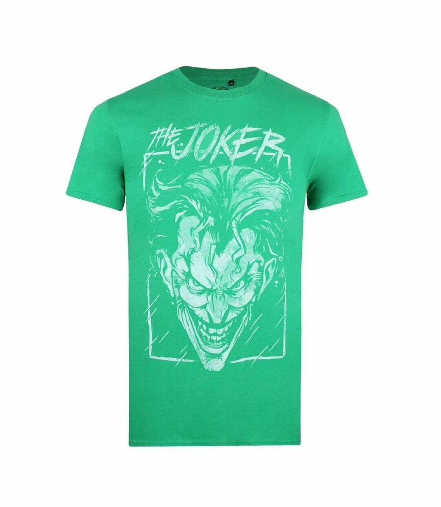 * Pertemba Original Batman Mens The Joker Storm T-Shirt (Irish Green) Uttv758 Hot