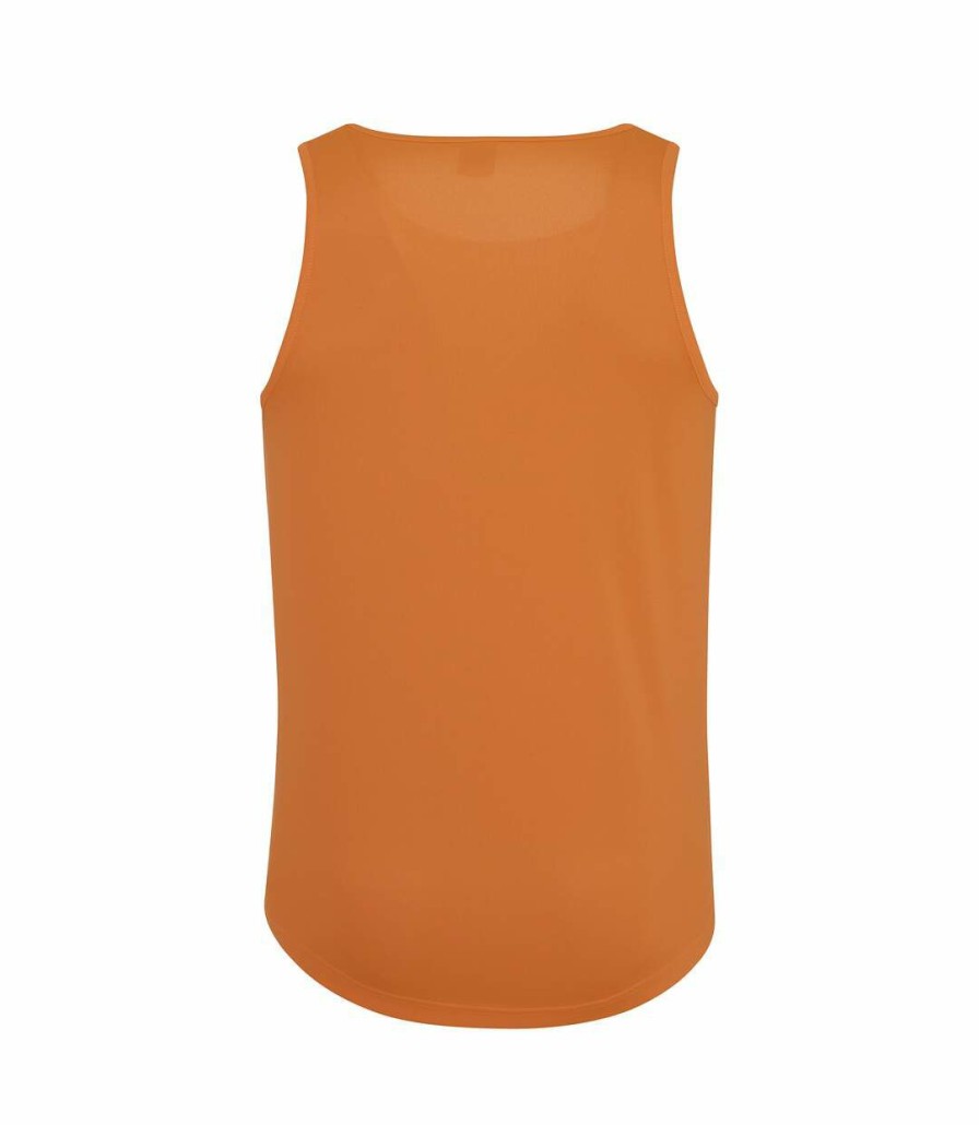 * Pertemba Crazy Deals Awdis Just Cool Mens Sports Gym Plain Tank / Vest Top (Electric Orange) Utrw687 Best