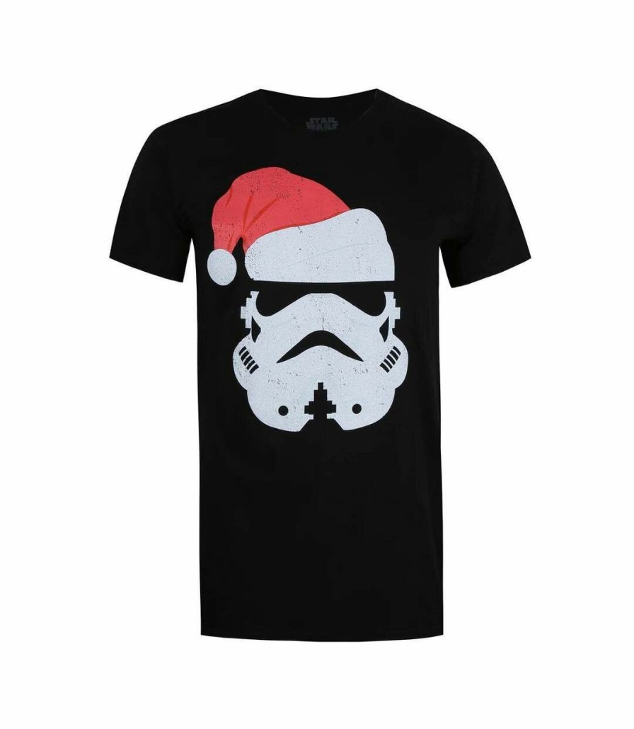 * Pertemba Crazy Deals Star Wars Mens Trooper Santa T-Shirt (Black) Uttv880 Clearance