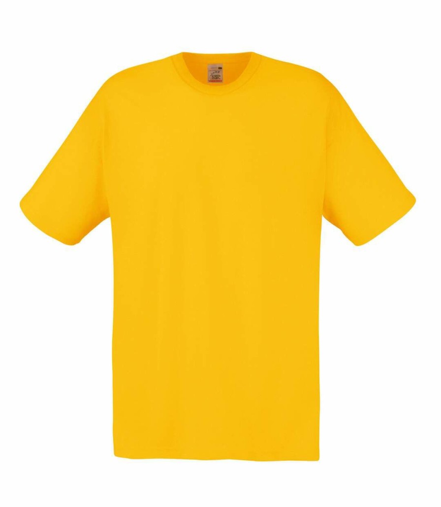 * Pertemba Original Fruit Of The Loom Mens Original Short Sleeve T-Shirt (Sunflower) Utpc124 Best