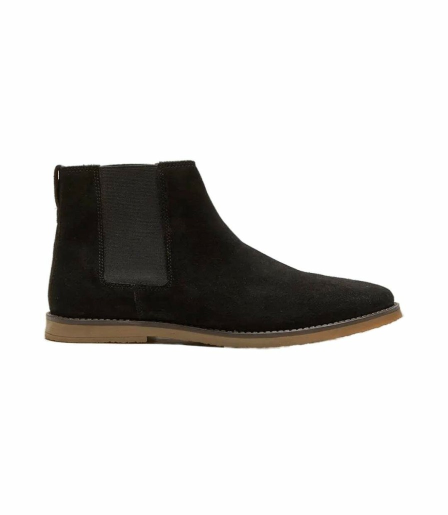 * Pertemba New Arrivals Burton Mens Suede Chelsea Boots (Black) Utbw123 New