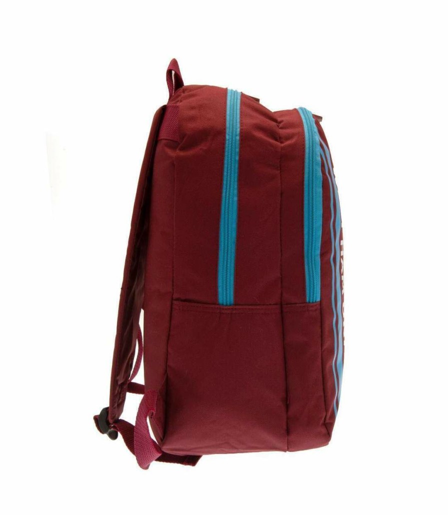 * Pertemba Clearance West Ham United Fc Stripe Knapsack (Claret Red/Blue) (One Size) Utbs2856 Wholesale