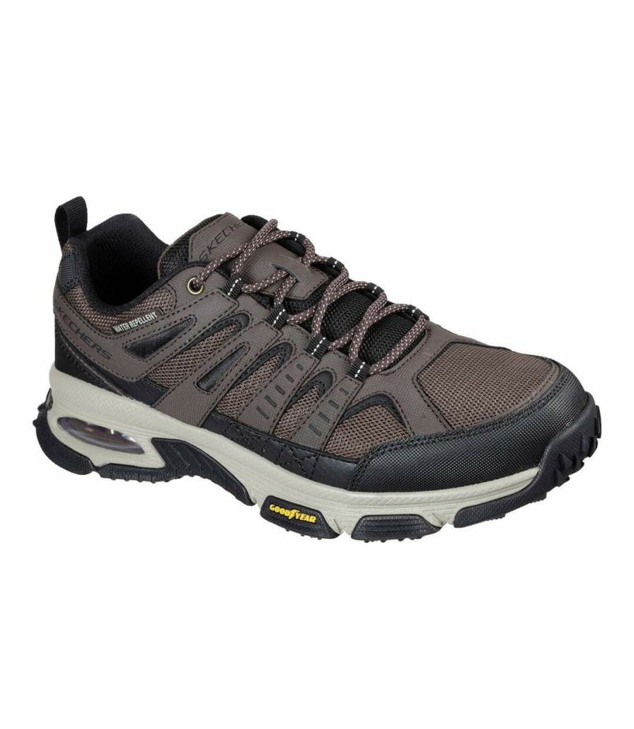 * Pertemba Clearance Skechers Mens Skech-Air Envoy Leather Sneakers (Brown/Black) Utfs8189 New