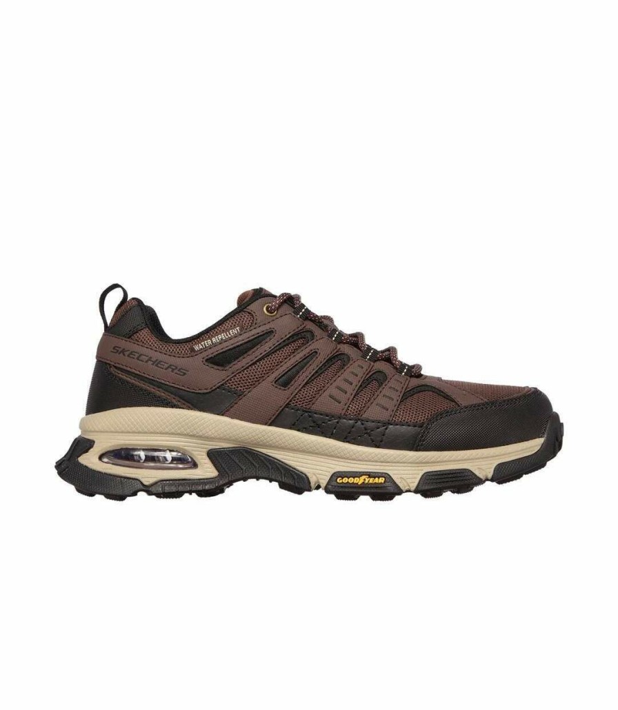 * Pertemba Clearance Skechers Mens Skech-Air Envoy Leather Sneakers (Brown/Black) Utfs8189 New