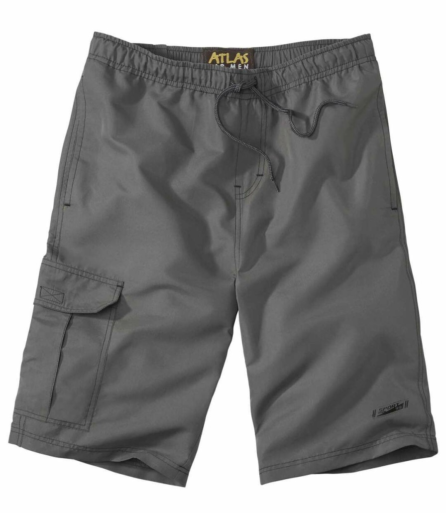 * Atlas For Men Best-Selling Men'S Grey Casual Cargo Shorts Wholesale