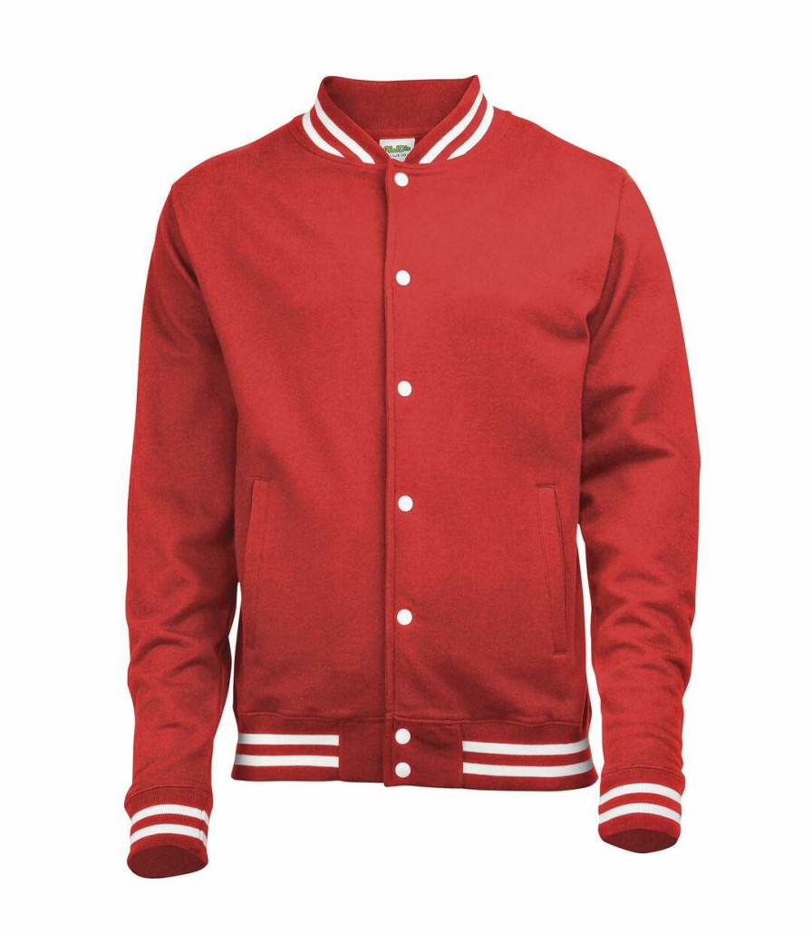 * Pertemba Quick Delivery Awdis Adults Uni College Varsity Jacket (Fire Red) Utrw174 Wholesale