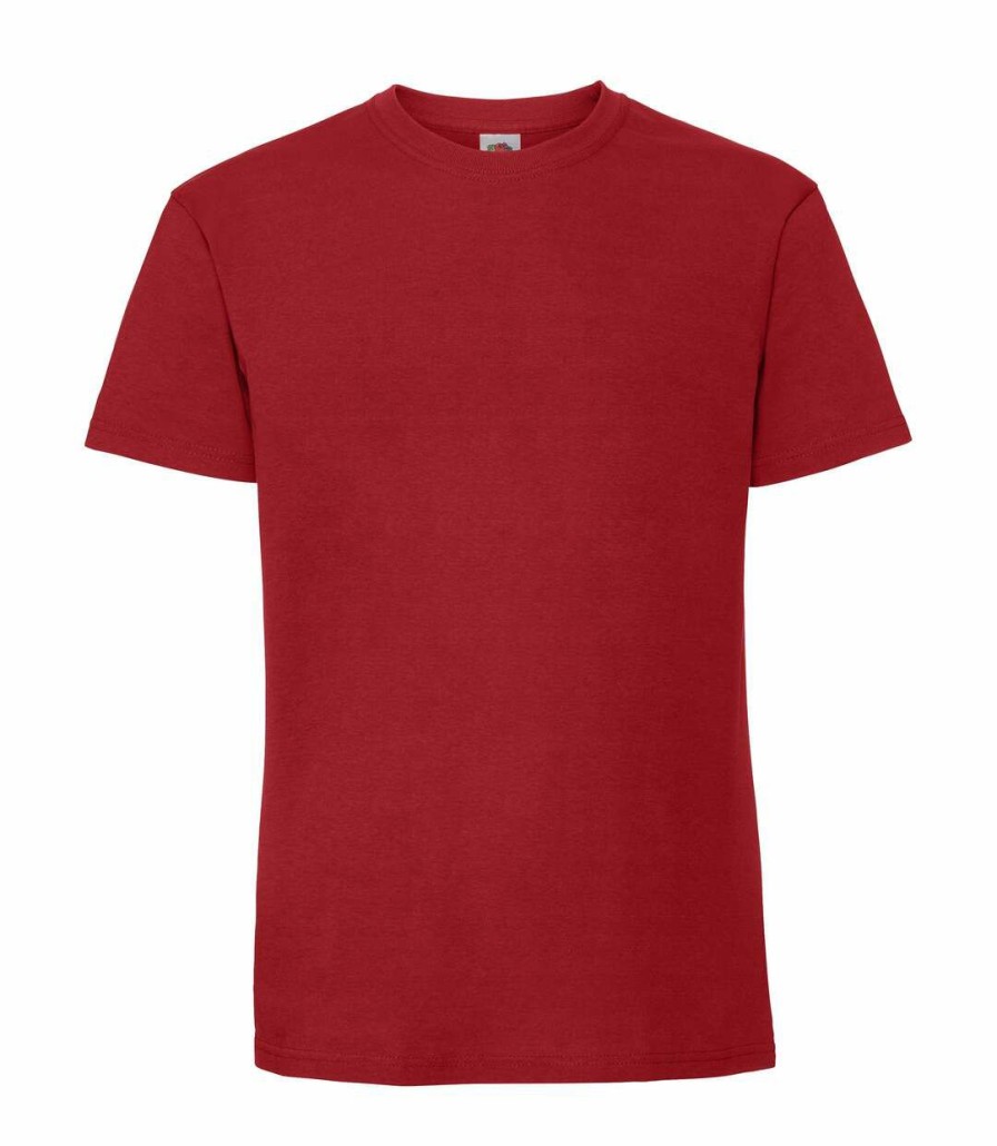 * Pertemba Attractive Fruit Of The Loom Mens Ringspun Premium Tshirt (Red) Utrw5974 Best