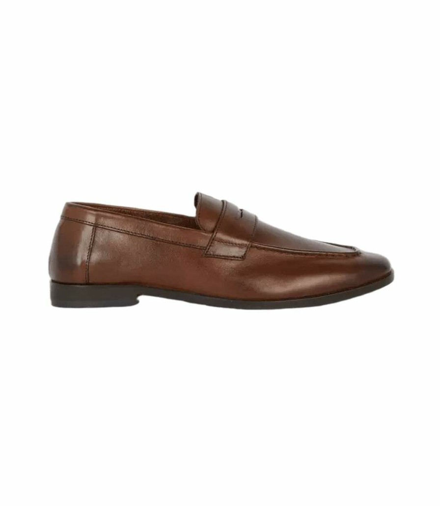 * Pertemba New Arrivals Debenhams Mens Declan Saddle Leather Soft Structure Loafers (Brown) Utdh2848 New